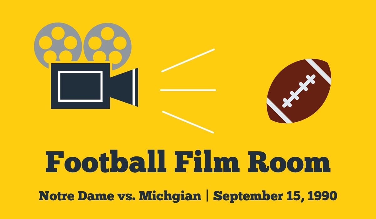 Football Film Room 1990 Michigan at Notre Dame MatchUp